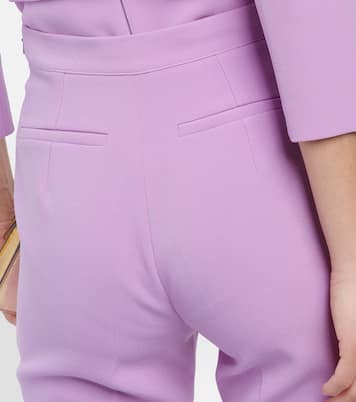 Pantalon évasé Alexa à taille haute en crêpe | Safiyaa