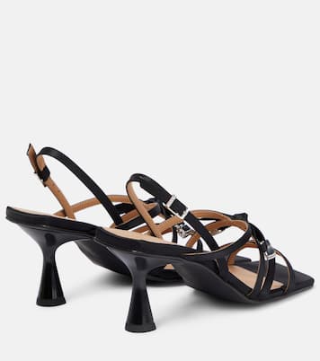 Verzierte Sandalen aus Satin | Ganni