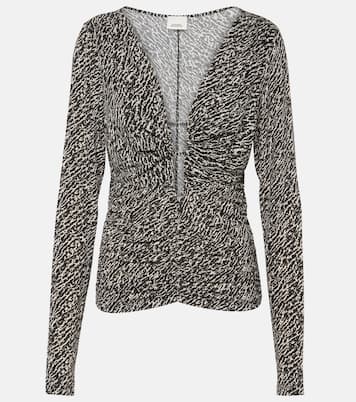 Top Laura in jersey con stampa e volant | Isabel Marant