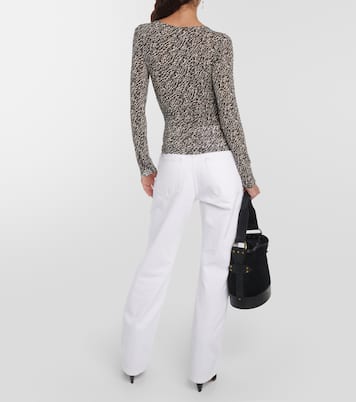 Top Laura in jersey con stampa e volant | Isabel Marant