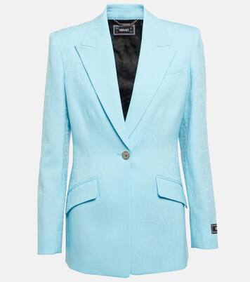 Blazer de lana con Versace Allover | Versace