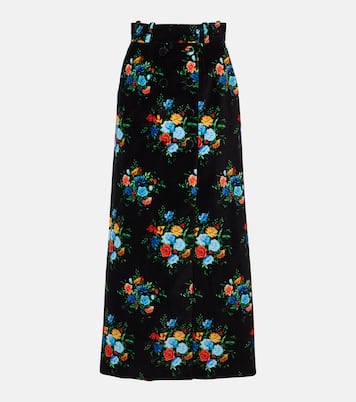 Falda larga de algodón estampada | Rabanne