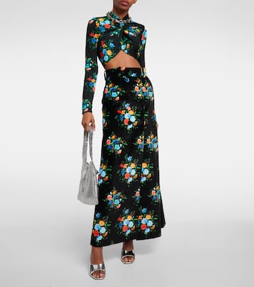 Falda larga de algodón estampada | Rabanne