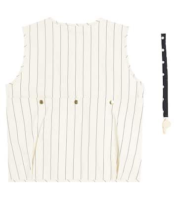 Gilet Owl in cotone a righe e fischietto | Mini Rodini