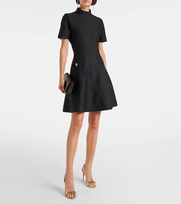 Vestido corto de mezcla de lana | Oscar de la Renta