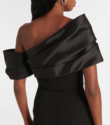 Vestido largo Alexis con satén | Solace London
