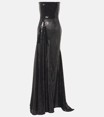 Sequined strapless gown | Alex Perry