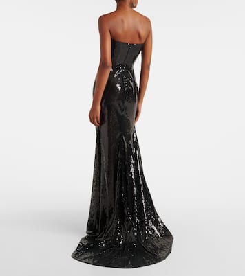 Sequined strapless gown | Alex Perry