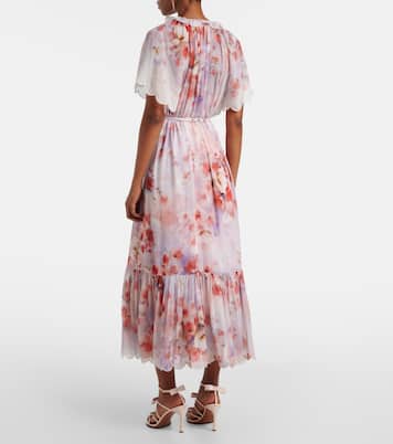 Robe midi Crush à fleurs | Zimmermann