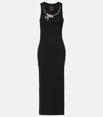 Robe longue en coton ornée de cristal | Givenchy