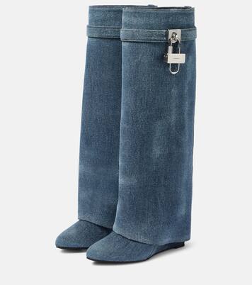 Bottes Shark Lock 90 en jean | Givenchy