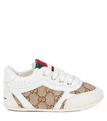 Baby Sneakers Gucci Re-Web mit Leder | Gucci Kids