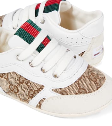 Baby Sneakers Gucci Re-Web mit Leder | Gucci Kids