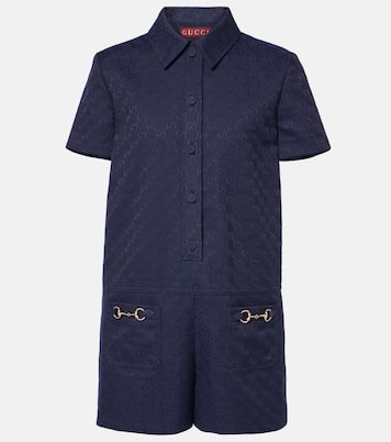 Mono de lona GG con Horsebit | Gucci
