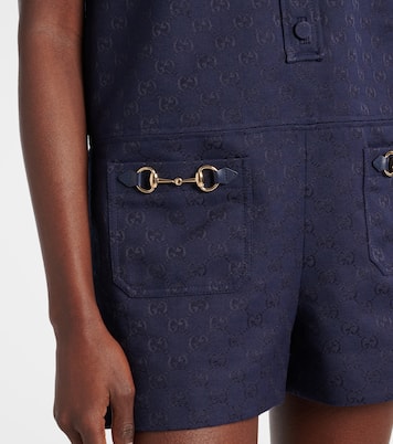Mono de lona GG con Horsebit | Gucci