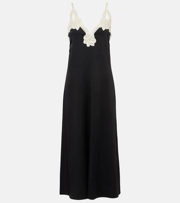 Abito midi con applicazioni floreali | Jil Sander