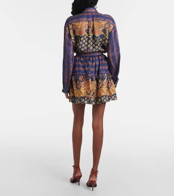 Minifalda Voyage Imaginaire de lino a capas | Valentino