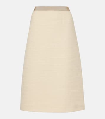 Gonna midi Mossi in tweed di misto lana | Valentino