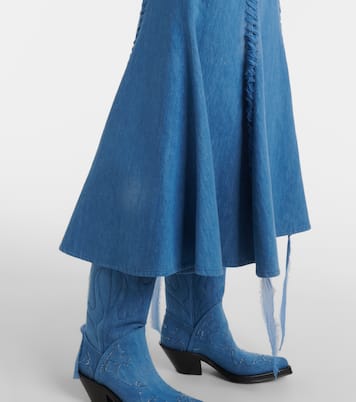 Gonna midi Dion in cotone e lino | Gabriela Hearst