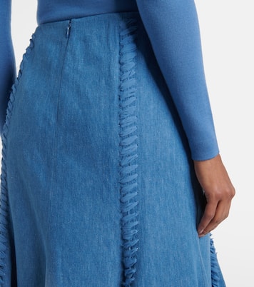 Gonna midi Dion in cotone e lino | Gabriela Hearst