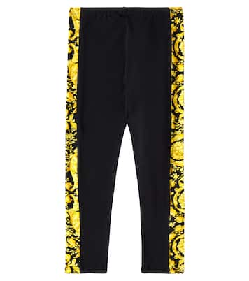 Leggings in jersey di misto cotone | Versace Kids