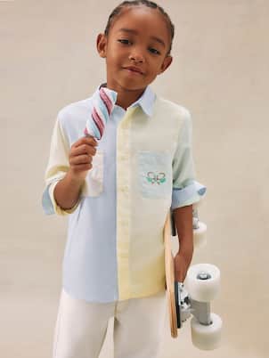 Camicia Erven in cotone color-block | Bonpoint
