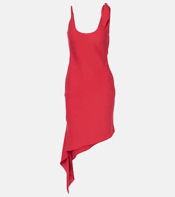 Scarf-detail asymmetric minidress | Courrèges