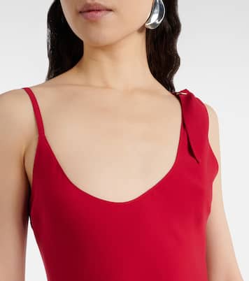 Scarf-detail asymmetric minidress | Courrèges