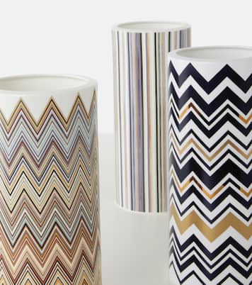 Zig Zag Gold Tall vase | Missoni