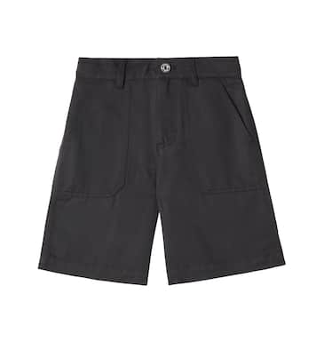 Shorts in gabardine di cotone e lino | Moncler Enfant