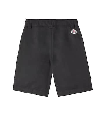 Shorts in gabardine di cotone e lino | Moncler Enfant