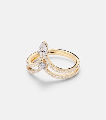 18kt gold pinky ring with diamonds  | Shay Jewelry