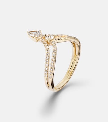 18kt gold pinky ring with diamonds  | Shay Jewelry