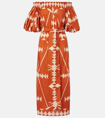 Printed cotton poplin midi dress | Johanna Ortiz