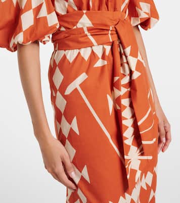 Printed cotton poplin midi dress | Johanna Ortiz