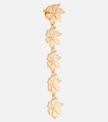 Floral enamel drop earrings | Oscar de la Renta
