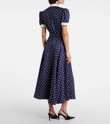 Polka-dot silk twill midi dress | Rodarte