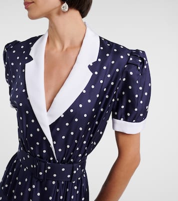 Polka-dot silk twill midi dress | Rodarte