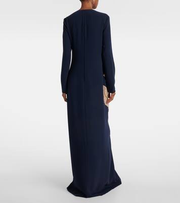 Jennis embellished crêpe maxi dress | Costarellos