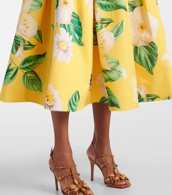 Lynn floral cotton midi dress | Leo Lin