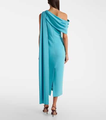 Maite caped crêpe midi dress | Roksanda