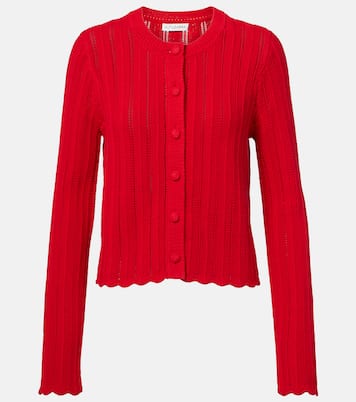 Mariette scalloped pointelle cotton cardigan | Altuzarra