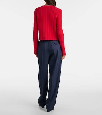 Mariette scalloped pointelle cotton cardigan | Altuzarra
