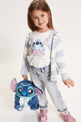 Jeans a gamba larga con cristalli | Monnalisa