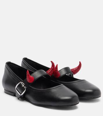 X Disney® Mary-Jane-Ballerinas aus Leder | Coperni