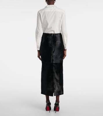 Elisse calf hair pencil skirt | Nour Hammour