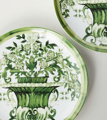 Verde Maiolica set of 2 dinner plates | Dolce&Gabbana Casa