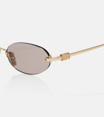 Logo oval sunglasses | Miu Miu