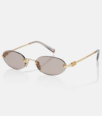 Logo oval sunglasses | Miu Miu