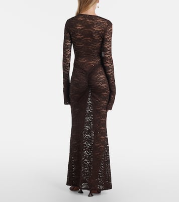 Robe longue Tyler en dentelle à fleurs | Bananhot
